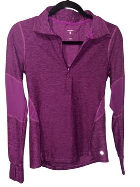 Layer 8 Women's Purple Long Sleeve 1/2 Zip  jacket W/Thumbholes Size smal